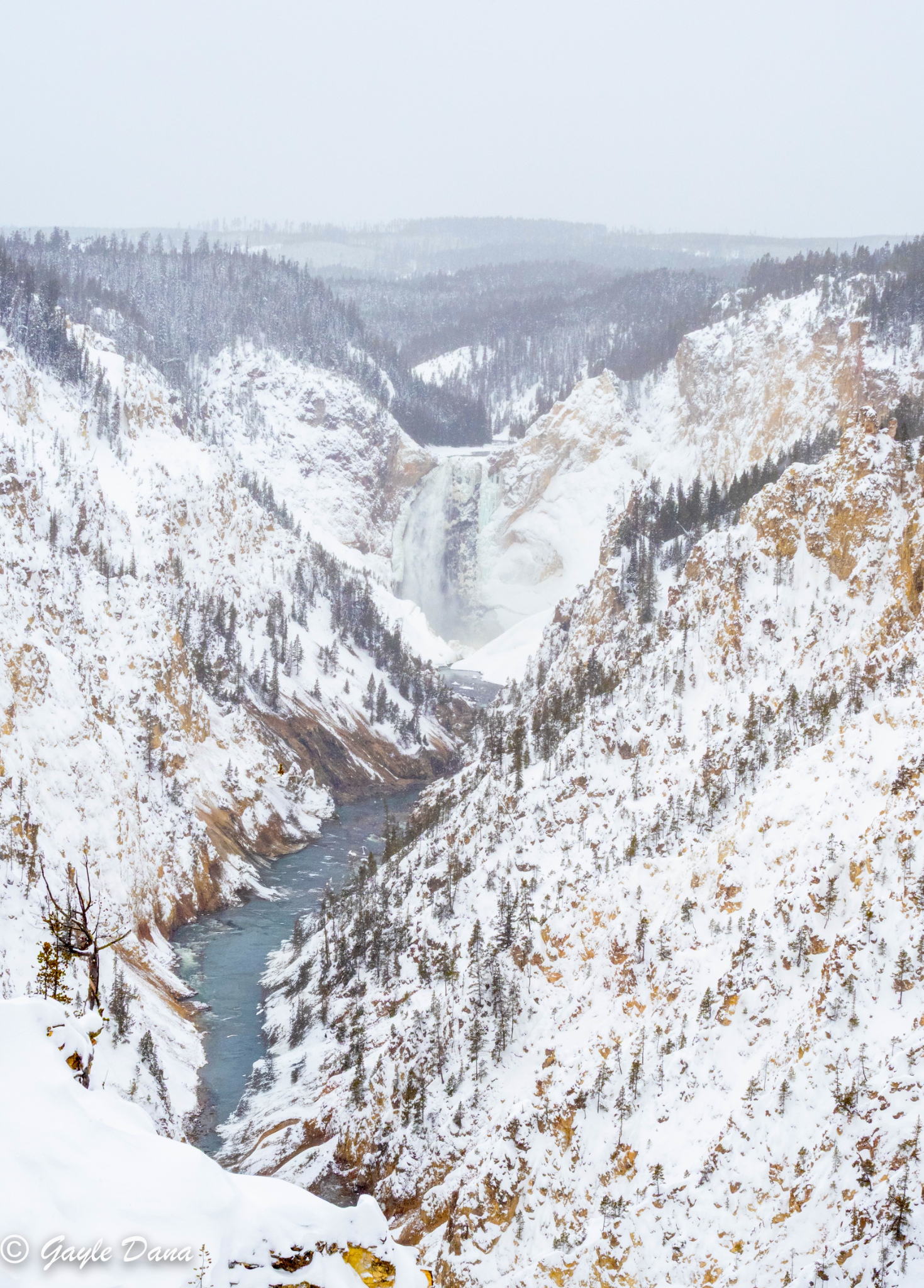 Water fall in Grand Canyon of the Yellowstone 